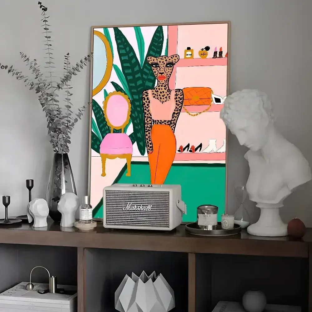 Decorbites™ Buntes Tiger- und Leoparden-Vintage-Poster-Wandkunst