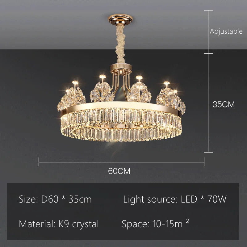 Decorbites™ Luxus-Kristall-Deckenleuchter – Elegante Hängelampe für Wohnzimmer-Dekoration