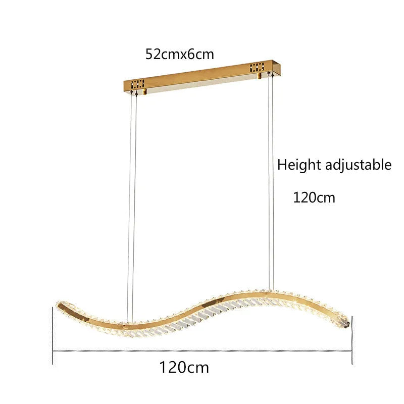 Lámpara colgante LED de cristal DecorBites™: Lámpara de araña moderna y minimalista para la decoración del hogar, el comedor o la sala de estar.