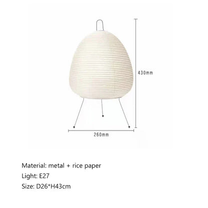 Lámpara de suelo de papel de arroz Wabi Sabi hecha a mano Decorbites™ para decoración de hogar vintage nórdico