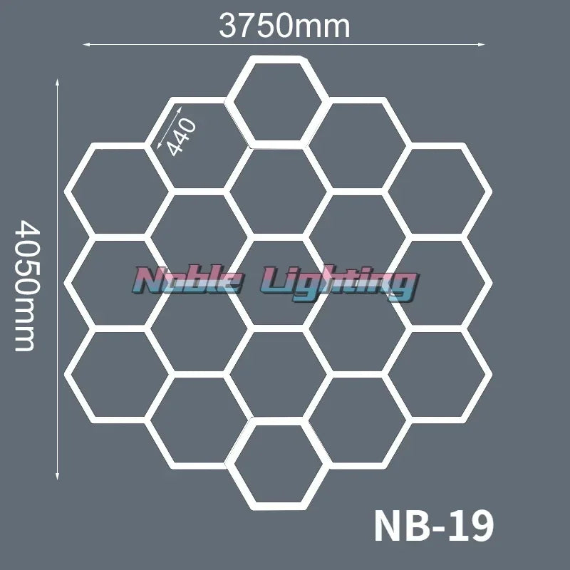 Lámpara de techo LED hexagonal DecorBites™ para barberías y peluquerías en garajes