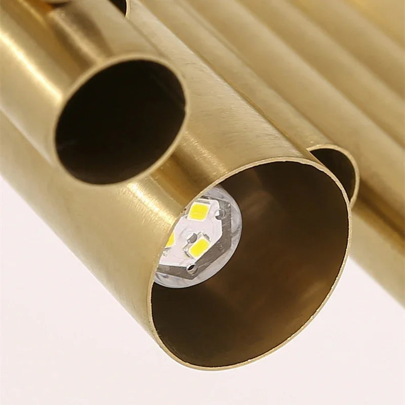 DecorBites™ Gold Stainless Steel Chandelier LED Project Lamp