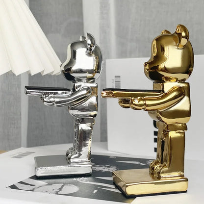 حامل ساعات على شكل تمثال دب من DecorBites™: حامل لعرض وتخزين الساعات الذكية