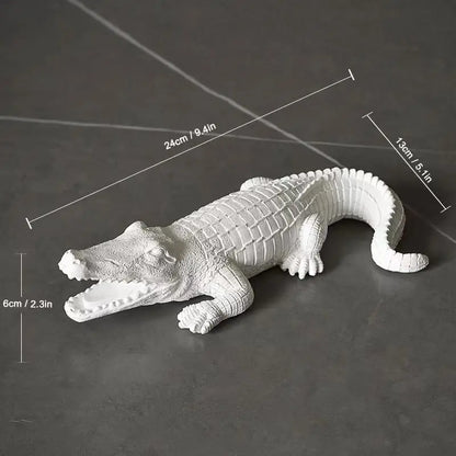 Escultura de cocodrilo DecorBites™ para decoración del hogar y escritorio.