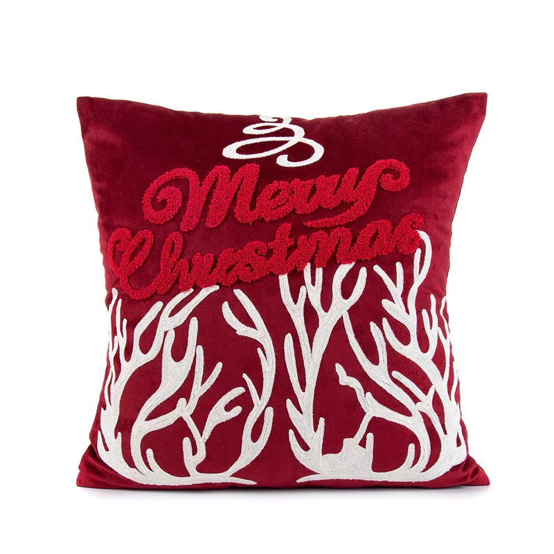 DecorBites™ Embroidered Christmas Pillow Cover Set