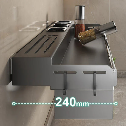 DecorBites™ Kitchen Organizer Rack - Multi-Functional Wall-Mounted Spice & Utensil Storage