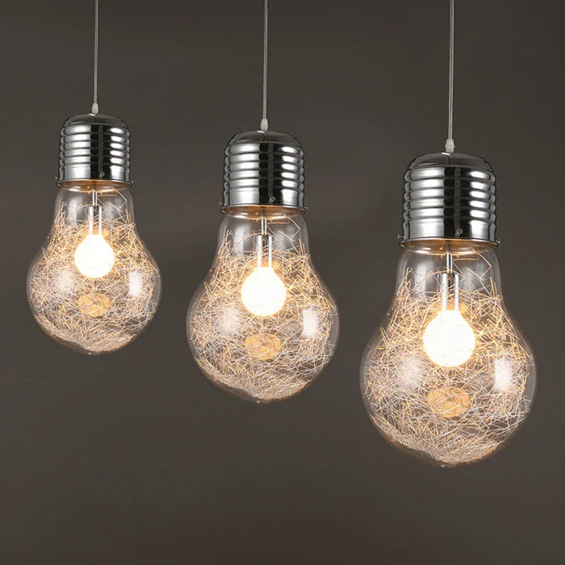 DecorBites™ Big Bulb LED Pendant Lights Glass Hanglamp Fixture for Home Décor