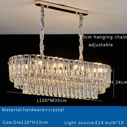 DecorBites™ Crystal Round Ceiling Lamp - Nordic Luxury Home Decor Luxe Chandelier