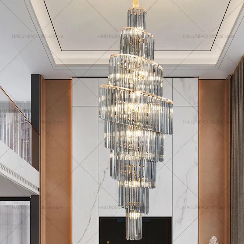 DecorBites™ Crystal Chandelier for Penthouse Villa Living Room - Modern Light Luxury Design