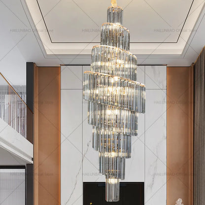 DecorBites™ Crystal Chandelier for Penthouse Villa Living Room - Modern Light Luxury Design