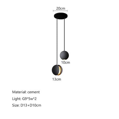 DecorBites™ Cement Planet Chandelier Hanging Lamp for Dining Room & Bedroom