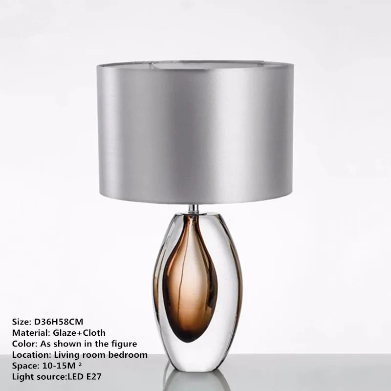 Lámpara de Mesa Glaze™ Decorbites: Luz de Escritorio LED de Arte Moderno para Hogar y Hotel