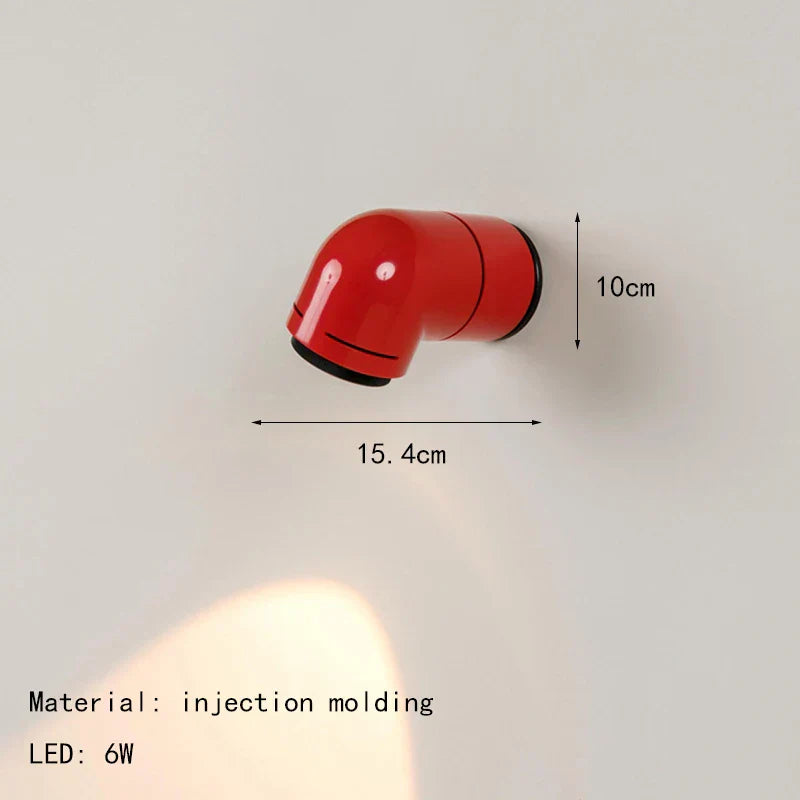 DecorBites™ LED Wall Light White Red PVC 4000K Modern Sconce for Bedroom Living Room