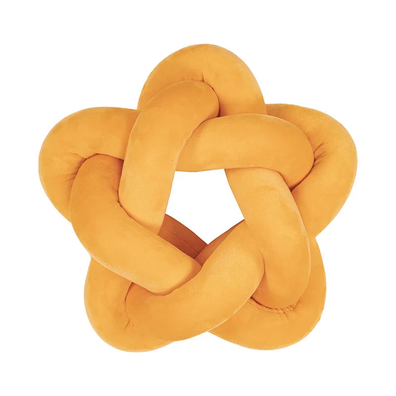 DecorBites™ Knot Blue Star Ball Pillow Set | Handmade Soft Cushions for Home Office