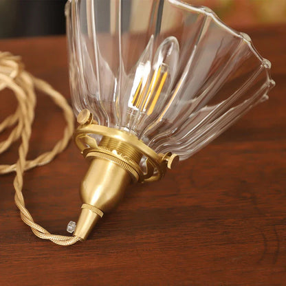 مصباح معلق LED زجاجي كهرماني من DecorBites™ - مصباح جداري عصري للشرفة بتصميم نورديك