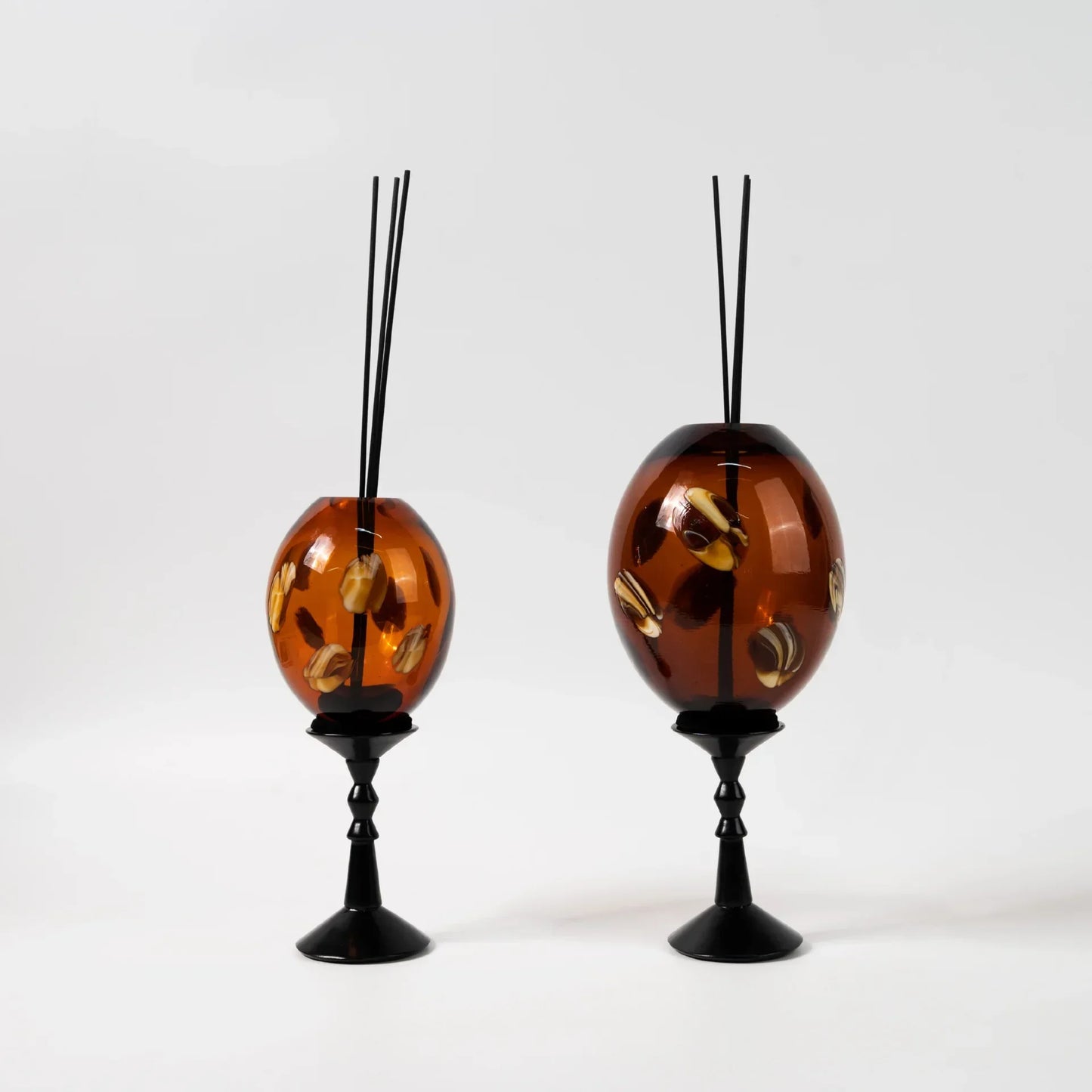 DecorBites™ Jarrón de cristal geométrico circular con candelabro para decoración del hogar