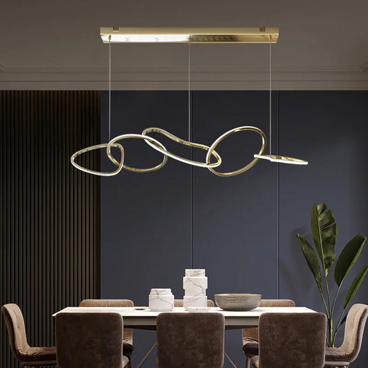 DecorBites™ LED Ring Chandelier for Living Dining Room - Postmodern Luxury Minimalist Art Lighting