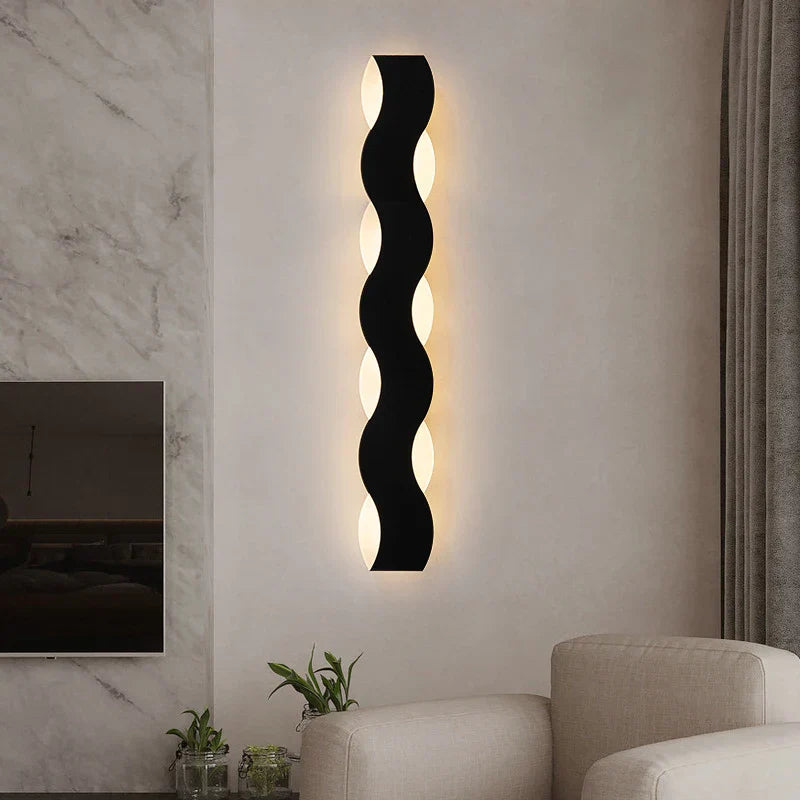 Aplique de pared LED ondulado DecorBites™ para pasillos interiores, dormitorios y sofás