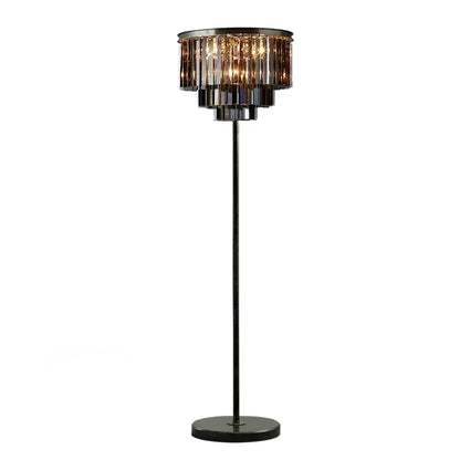 DecorBites™ Gray Crystal Black Standing Light - Modern Luxury Classic Living Room Decor