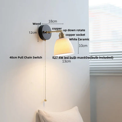 DecorBites™ Black Wood LED Wall Sconce Rotatable Stair Light, Modern Nordic Design