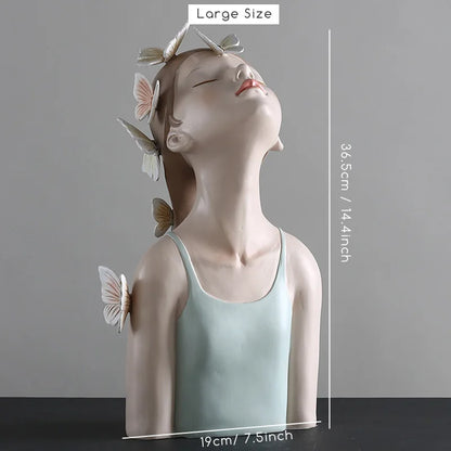 DecorBites™ Butterfly Fairy Resin Statue | Creative Desktop Figurine for Girlfriend's Gift