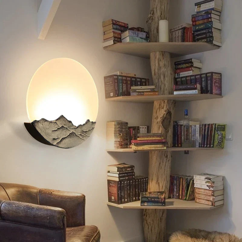 DecorBites™ LED Wall: Chinese Style Living Room Round Bedside Aisle Stairwell Hotel Tea Room Lighting