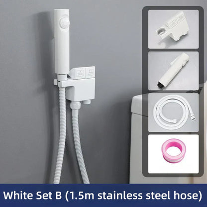 مجموعة مسدس رش بيديه نحاسي من DecorBites™ لتنظيف الحمام الصحي