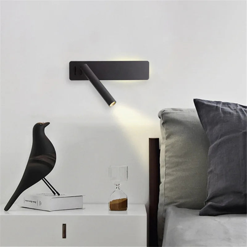 DecorBites™ LED Wall Reading Lamp for Bedroom, Hotel Headboard, Night Light