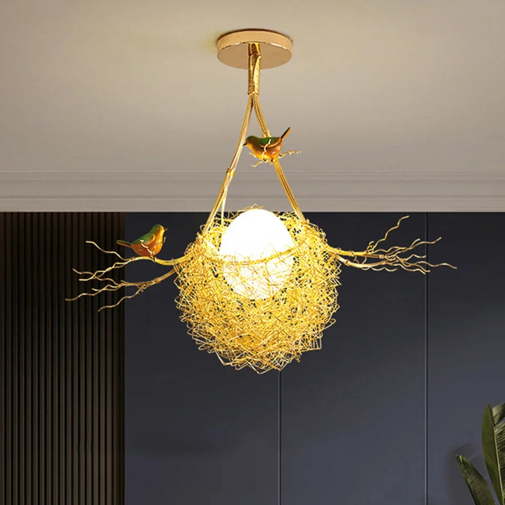 Gold Nest LED Chandelier