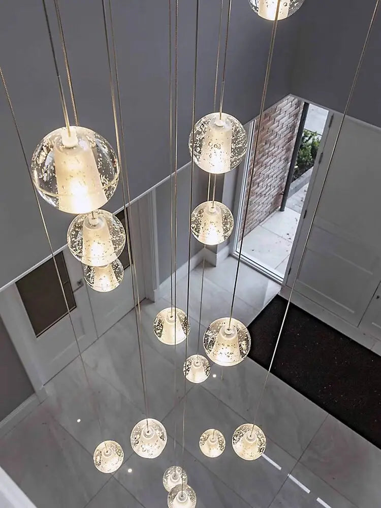 Lámpara de araña LED con bola de cristal DecorBites™ para decoración moderna de salas de estar y dormitorios