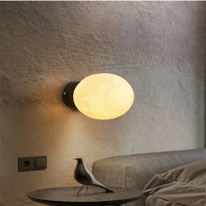 Lámpara de pie DecorBites™ Moon con luz LED para sala de estar, estudio o dormitorio. Lámpara de pared trípode.