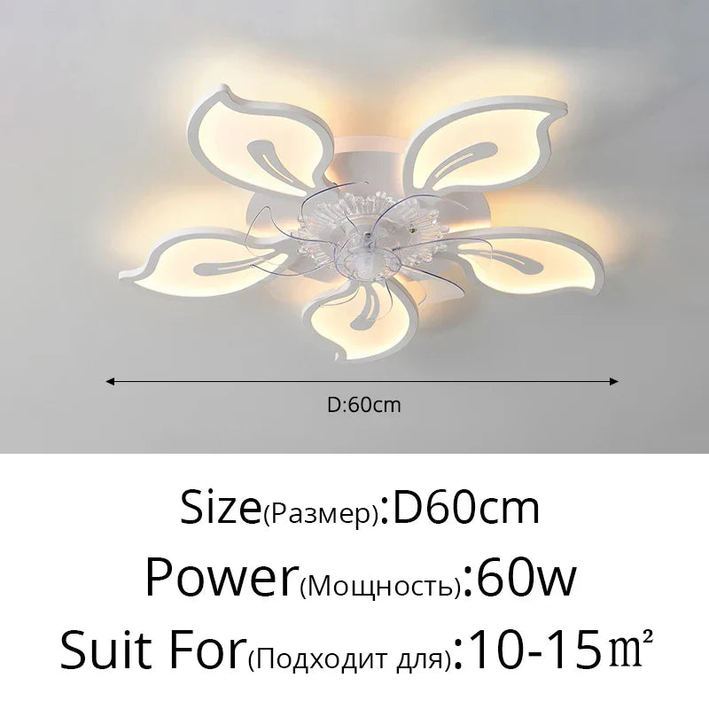 DecorBites™ Dimmable Ceiling Fan Lights with Remote Control for Living Children's Bedroom Dining Room