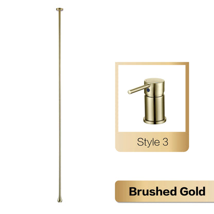 Luxury brushed Gold bathroom Ceiling faucet