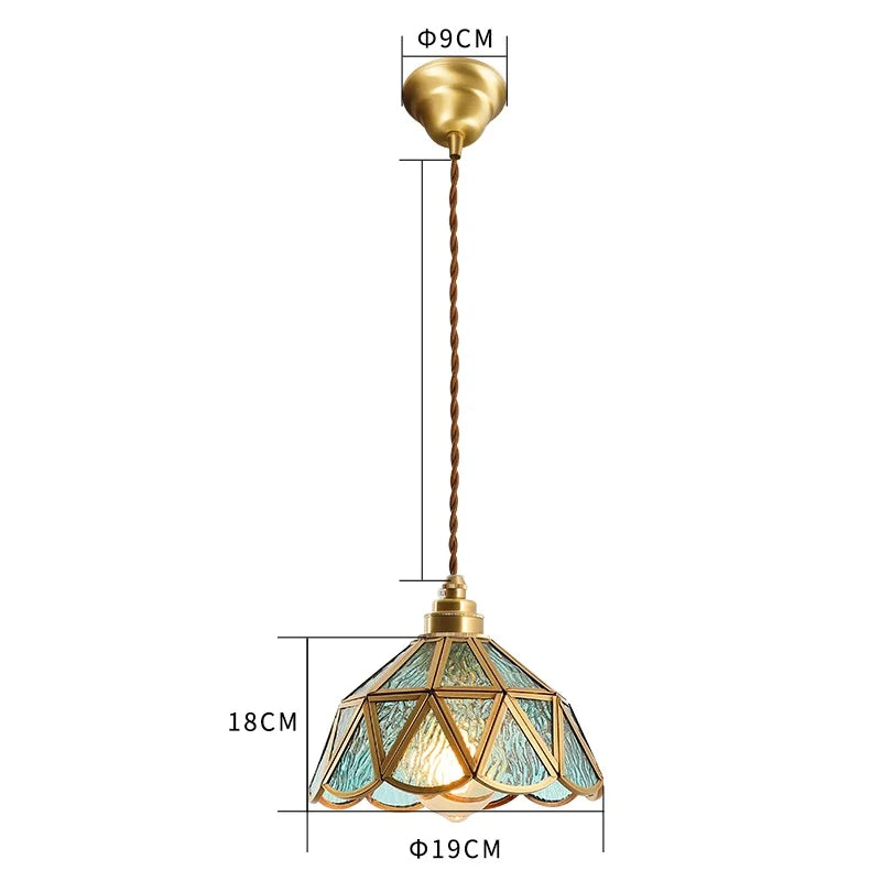DecorBites™ Glass LED Pendant Lamp: Modern Copper Nordic Indoor Lighting for Home, Coffee, Bedroom & Living Room