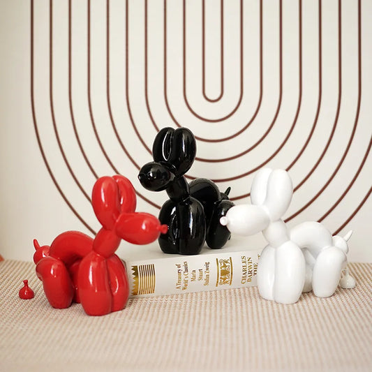 DecorBites™ Balloon Dog Sculpture: Funny Puppy Resin Craft for Home Decor