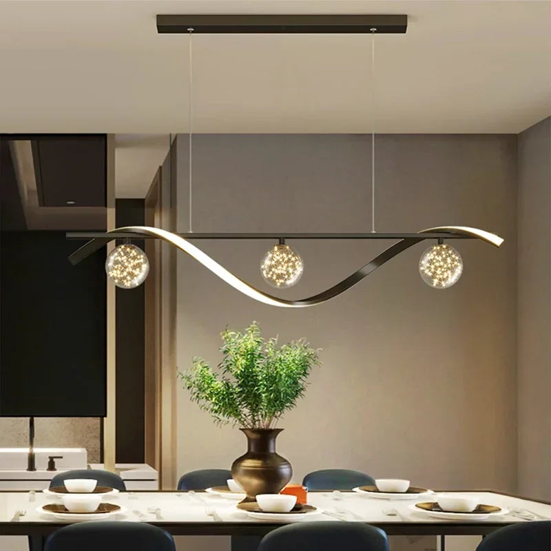 DecorBites™ LED Pendant Lamps Dimmable Ceiling Chandelier for Dining Room Kitchen Island