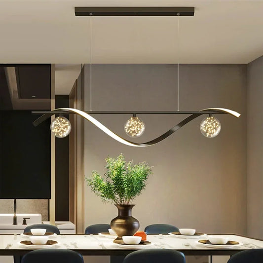 DecorBites™ LED Pendant Lamps Dimmable Ceiling Chandelier for Dining Room Kitchen Island
