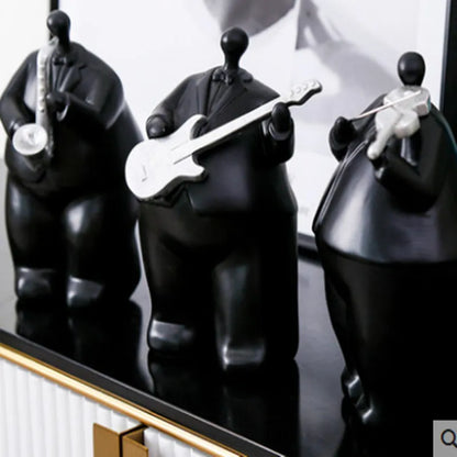 DecorBites™ Human Figure Sculpture Musical Instrument Band Character Home Decoration