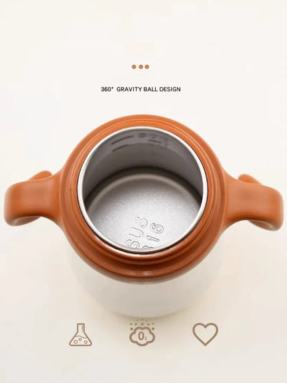 DecorBites™ Kids Stainless Steel Thermos Cup with Straw, 320ML Cute Water Bottle