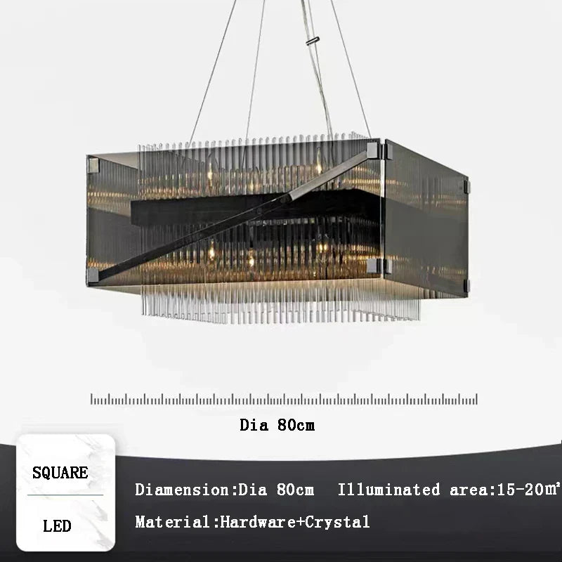 Lámpara de araña colgante de cristal DecorBites™ para una decoración de comedor de lujo