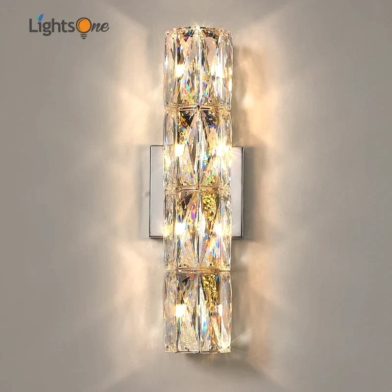 Aplique de pared DecorBites™ Crystal Deluxe para sala de estar, dormitorio, mesilla de noche o villa - Luz de lujo