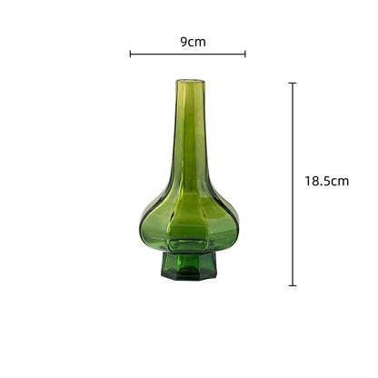 DecorBites™ Green Glass Geometry Vase Hydroponics Terrarium Home Decoration Accessory