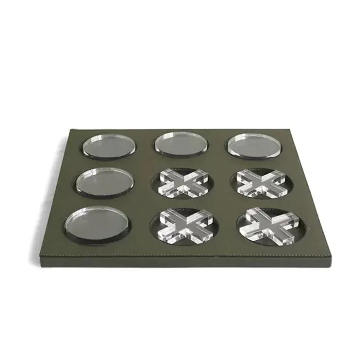 DecorBites™ Tablero de ajedrez geométrico de cuero, figuras decorativas transparentes para el hogar