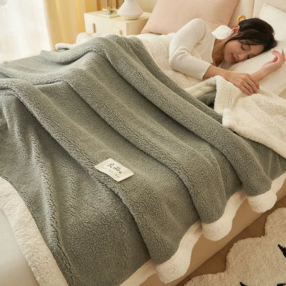 بطانية DecorBites™ من الصوف المرجاني: غطاء أريكة فائق النعومة بمقاس واحد للمكتب، بطانية قيلولة مريحة