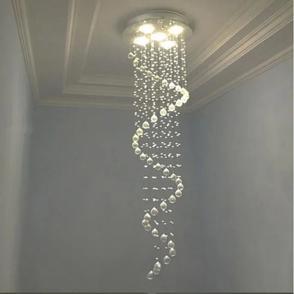 DecorBites™ Crystal Pendant Chandelier for Staircase & Bedroom Hanging - Modern Luxury Lighting Fixture