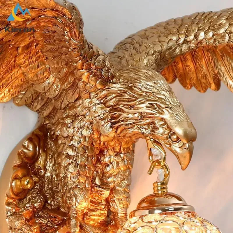 DecorBites™ Eagle Crystal LED Wall Lamp for Nordic Modern Style Bedrooms & Living Rooms