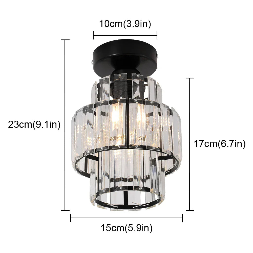 DecorBites™ K9 Crystal Pendant Light LED Ceiling Lamp Nordic Chandelier for Living Room