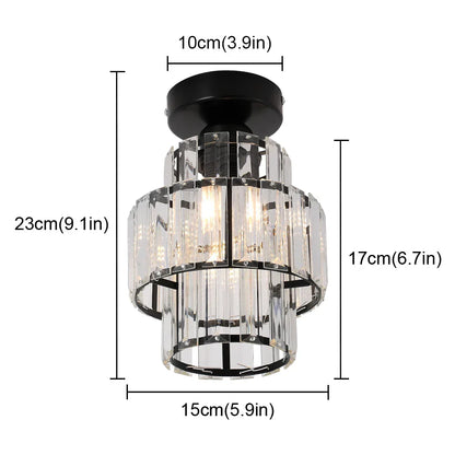 DecorBites™ K9 Crystal Pendant Light LED Ceiling Lamp Nordic Chandelier for Living Room
