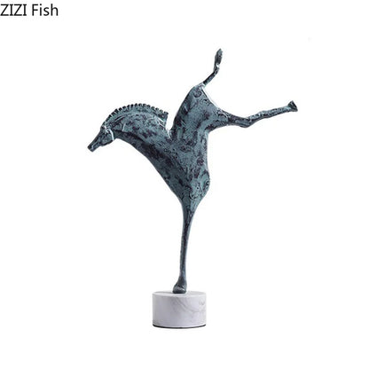 DecorBites™ Iron Horse Statue - Modern Desk Decor & Room Ornaments