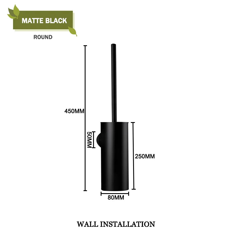 Juego de escobilla de inodoro DecorBites™ Gold con soporte de pared